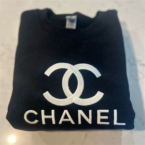 embroidered chanel crewneck|chanel cardigans uk.